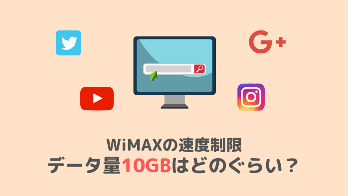 WiMAXの速度制限10GB