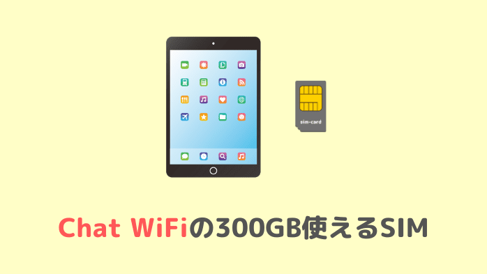 Chat WiFiの300GBSIM
