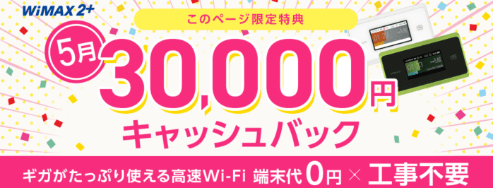 GMOとくとくBB WiMAXキャンペーン